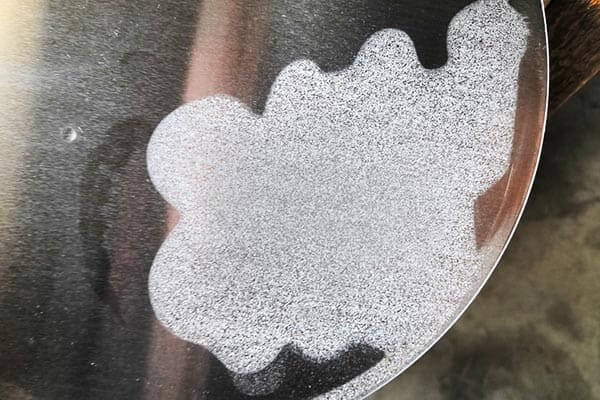 Aluminum disc grain size test