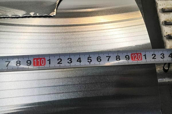 Aluminum foil width measurement