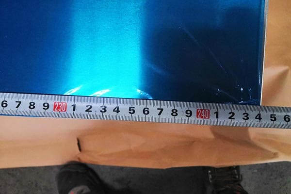Aluminum plate length measurement