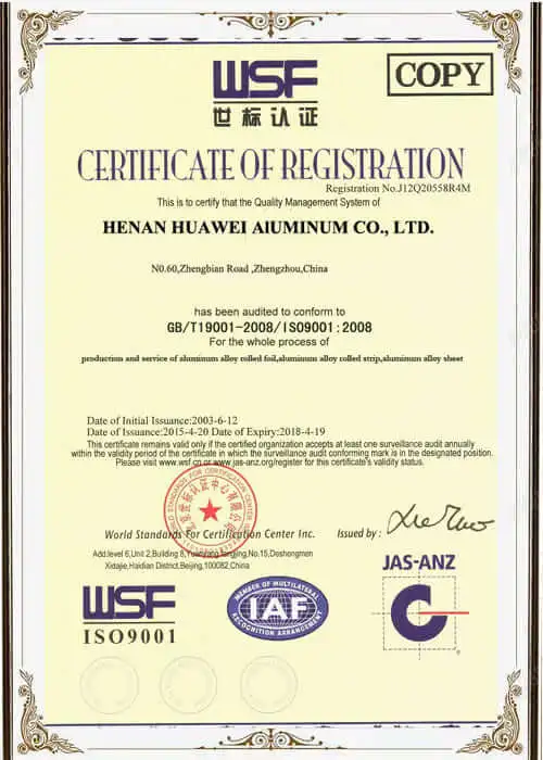 ISOcertificate